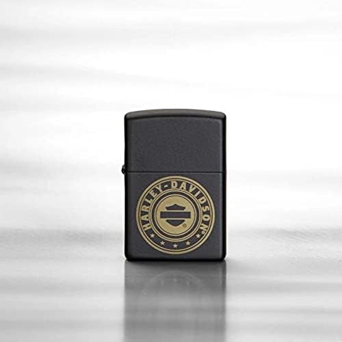 Personalized Zippo Harleey-Daviddson Windproof Oil Lighter Engraving - Christmas, Halloween & Valentines Day Gift (BK Matte)