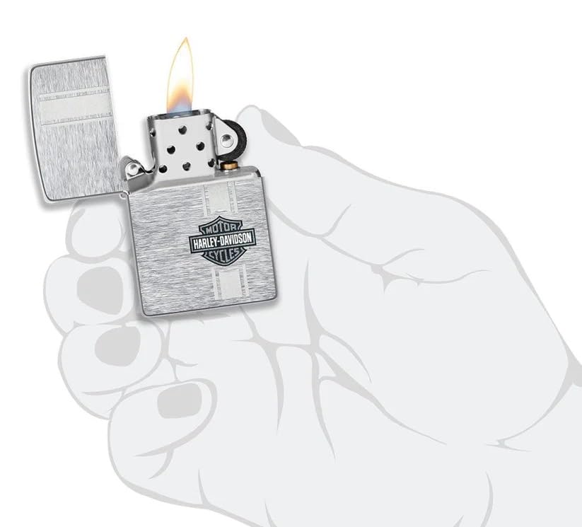 Personalized Zippo Harleey-Daviddson Windproof Oil Lighter Engraving - Christmas, Halloween & Valentines Day Gift (BK Matte)