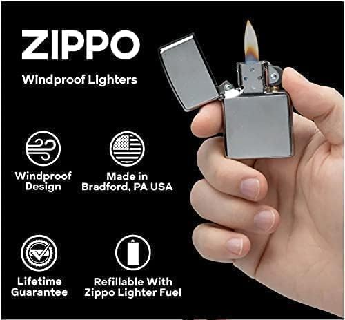 Personalized Zippo Harleey-Daviddson Windproof Oil Lighter Engraving - Christmas, Halloween & Valentines Day Gift (BK Matte)