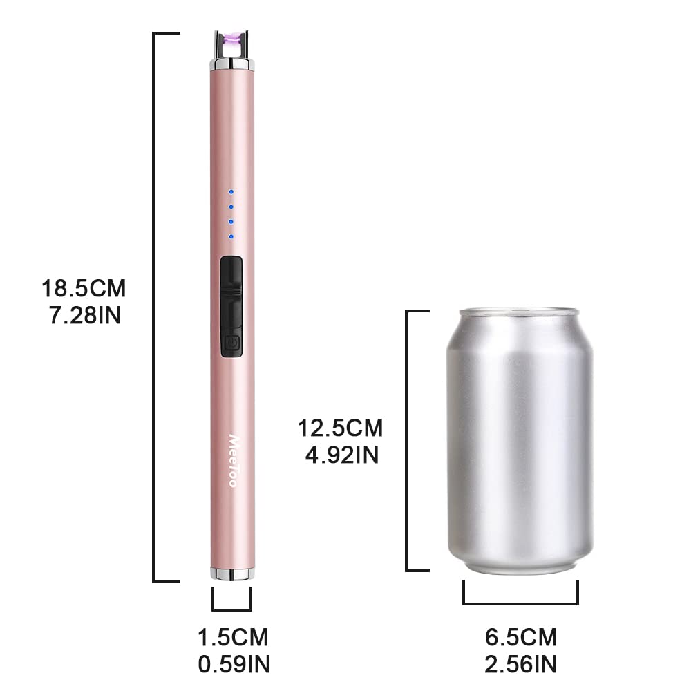 MeeToo Candle Electric Lighter Rechargeable USB Type-C Lighters for Candle Christmas Kitchen Camping Party, Gifts for Wife Women Men Nana Purple