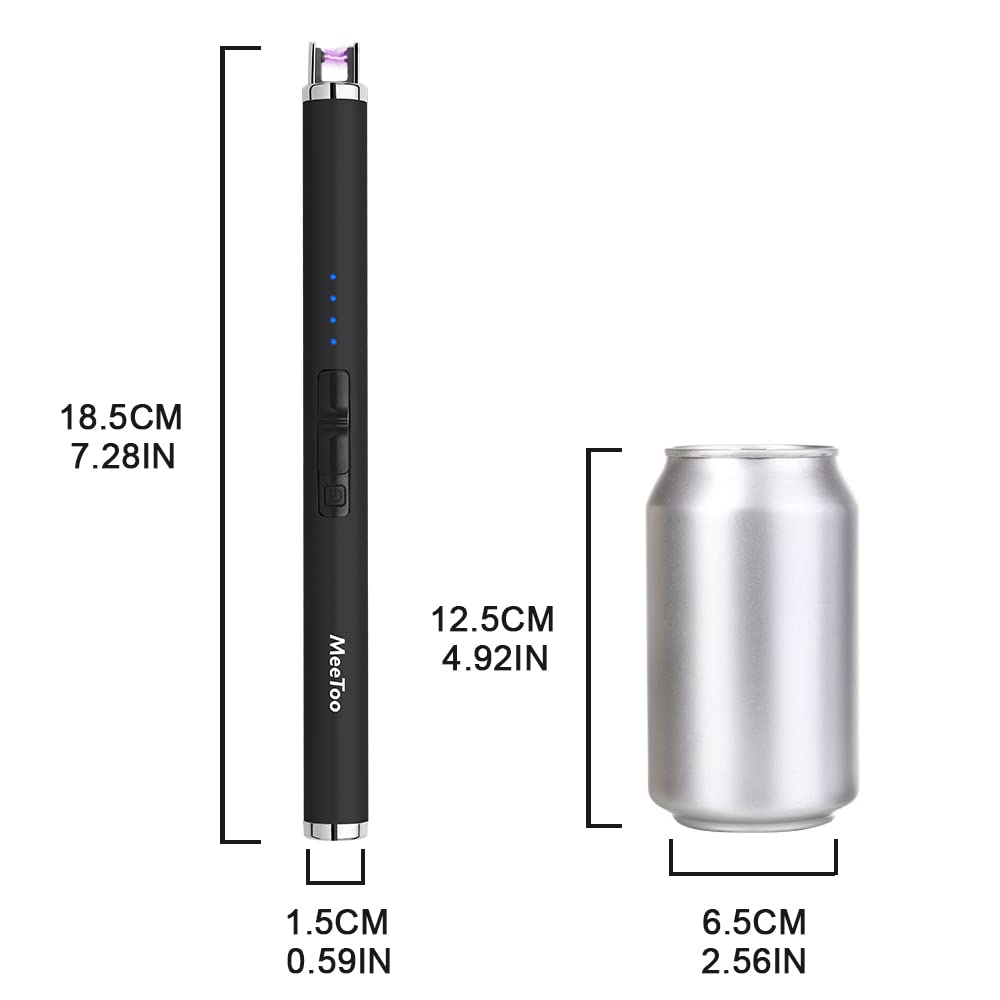 MeeToo Candle Electric Lighter Rechargeable USB Type-C Lighters for Candle Christmas Kitchen Camping Party, Gifts for Wife Women Men Nana Purple
