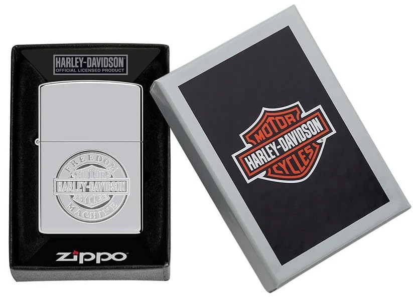 Personalized Zippo Harleey-Daviddson Windproof Oil Lighter Engraving - Christmas, Halloween & Valentines Day Gift (BK Matte)