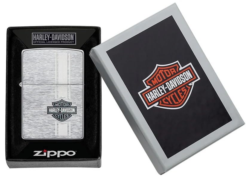 Personalized Zippo Harleey-Daviddson Windproof Oil Lighter Engraving - Christmas, Halloween & Valentines Day Gift (BK Matte)