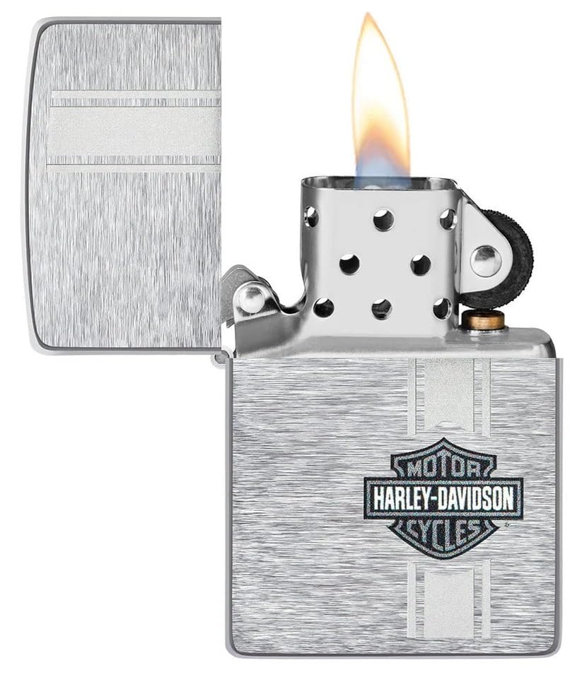 Personalized Zippo Harleey-Daviddson Windproof Oil Lighter Engraving - Christmas, Halloween & Valentines Day Gift (BK Matte)