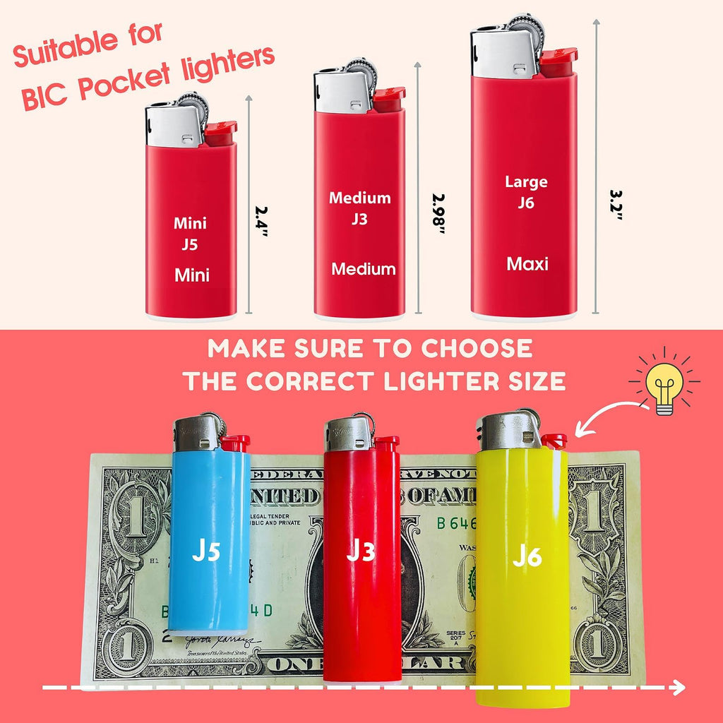 Custom Lighter Wrap with Own Pictures, Personalize Lighters PVC Film Sticker 3 Pack Upload 1-3 Photos - Reusable up to 3 Times Suitable for Bic Pocket Lighter Ideal for Gifts(Lighter Not Included)