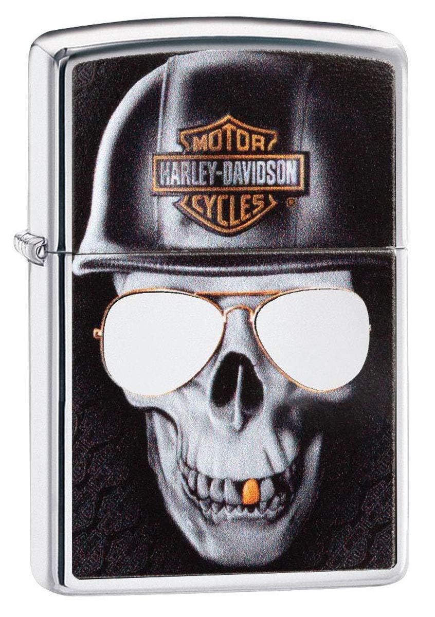 Personalized Zippo Harleey-Daviddson Windproof Oil Lighter Engraving - Christmas, Halloween & Valentines Day Gift (BK Matte)