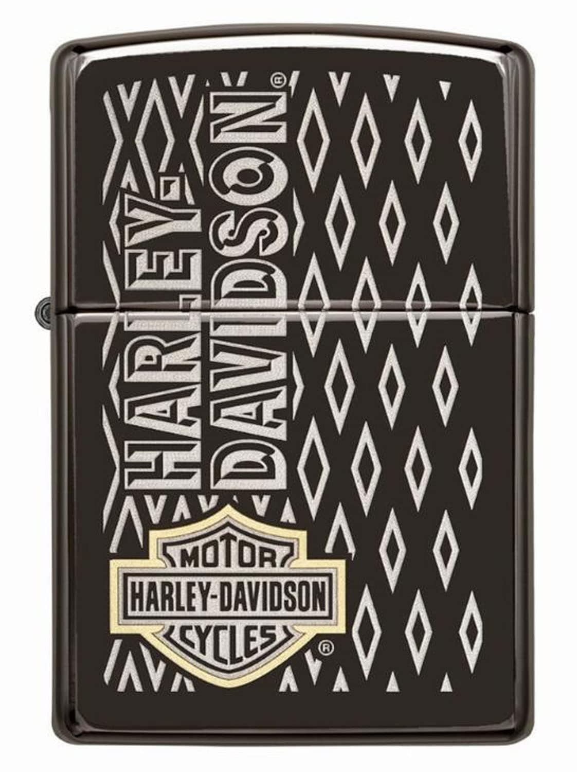 Personalized Zippo Harleey-Daviddson Windproof Oil Lighter Engraving - Christmas, Halloween & Valentines Day Gift (BK Matte)