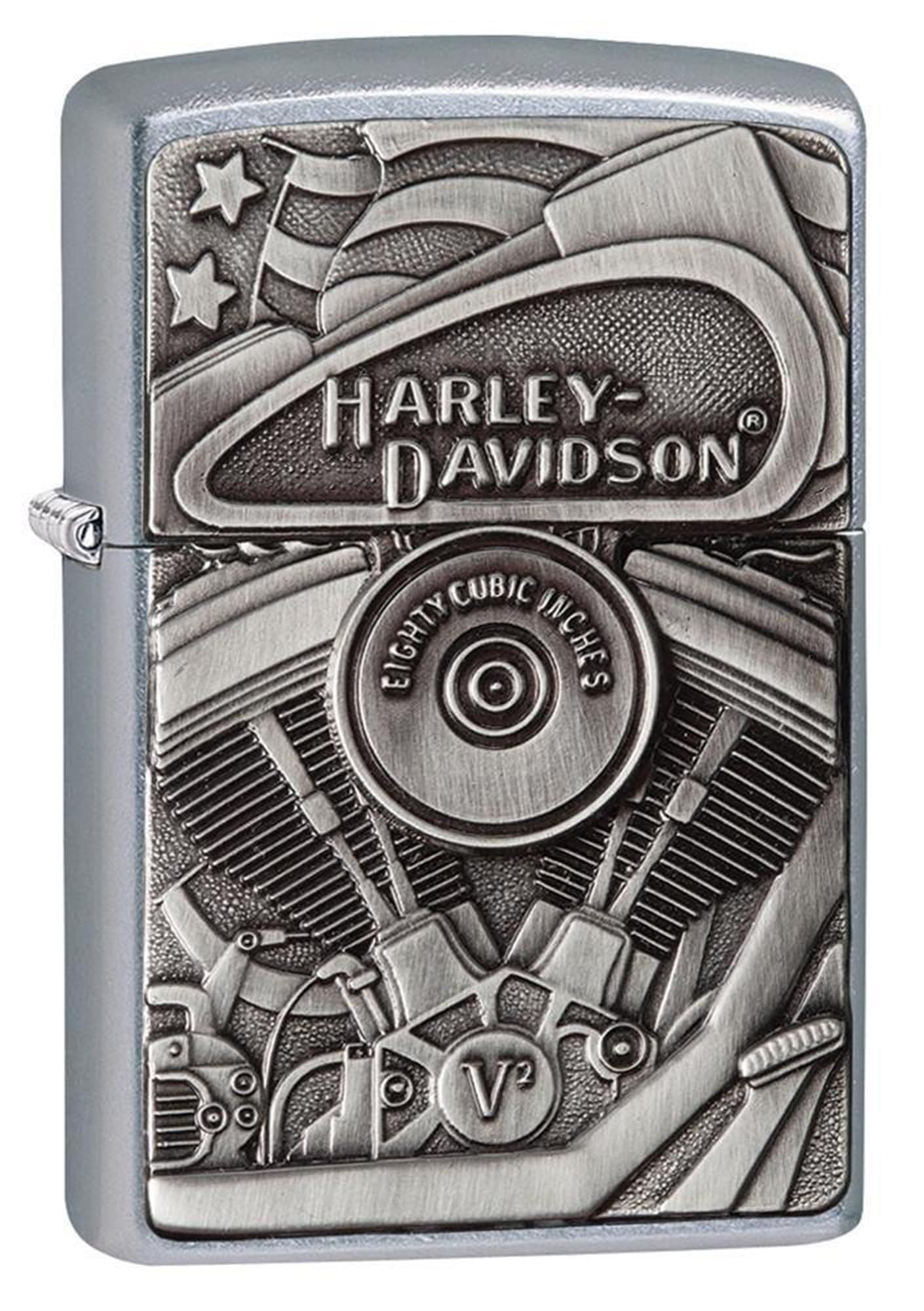 Personalized Zippo Harleey-Daviddson Windproof Oil Lighter Engraving - Christmas, Halloween & Valentines Day Gift (BK Matte)