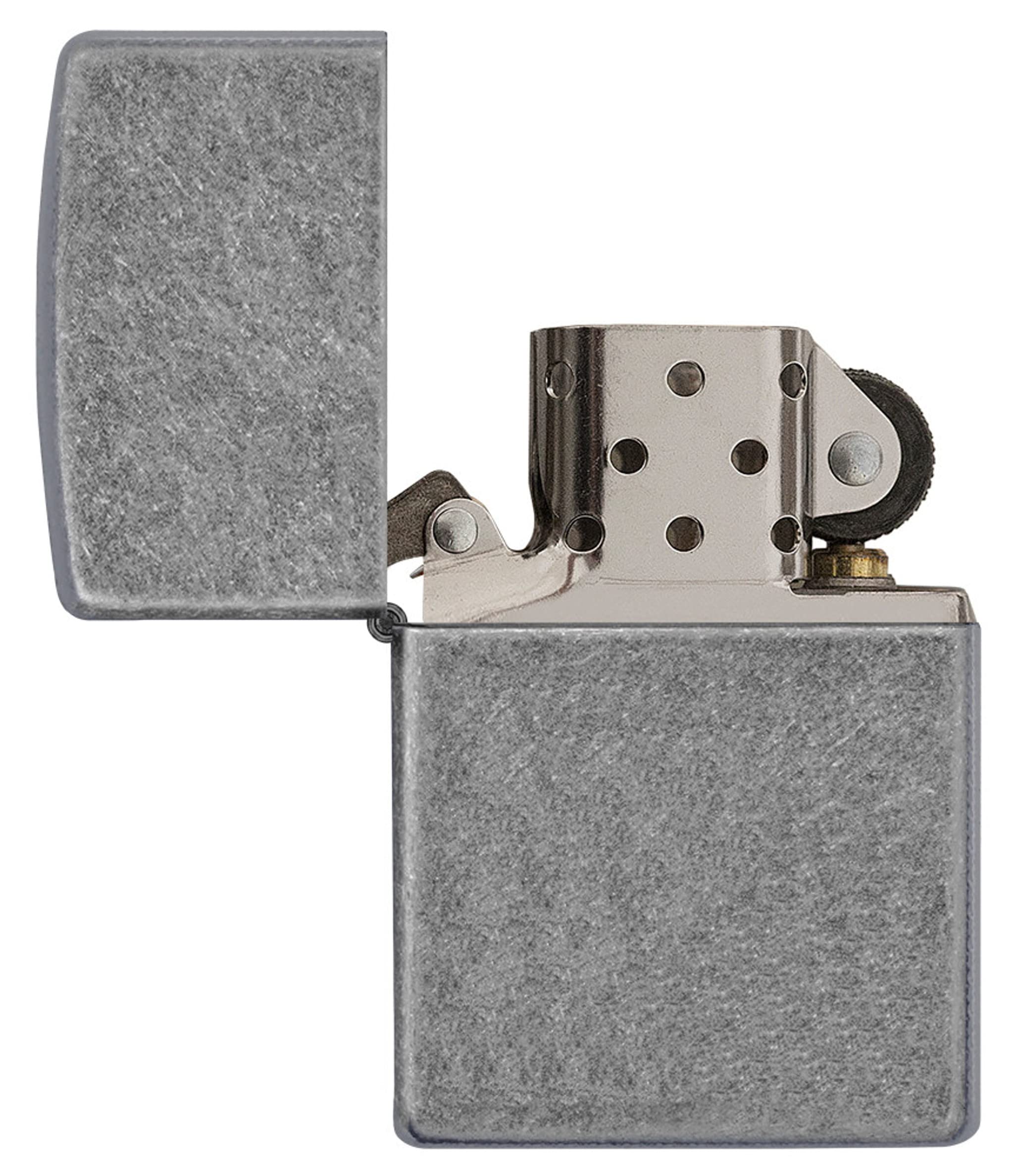 Zippo Antique Silver Plate Pocket Lighter - Windproof & Refillable Flip-Top Metal Lighter - Everyday Use Pocket Lighters - Luxury Lighters Made in USA