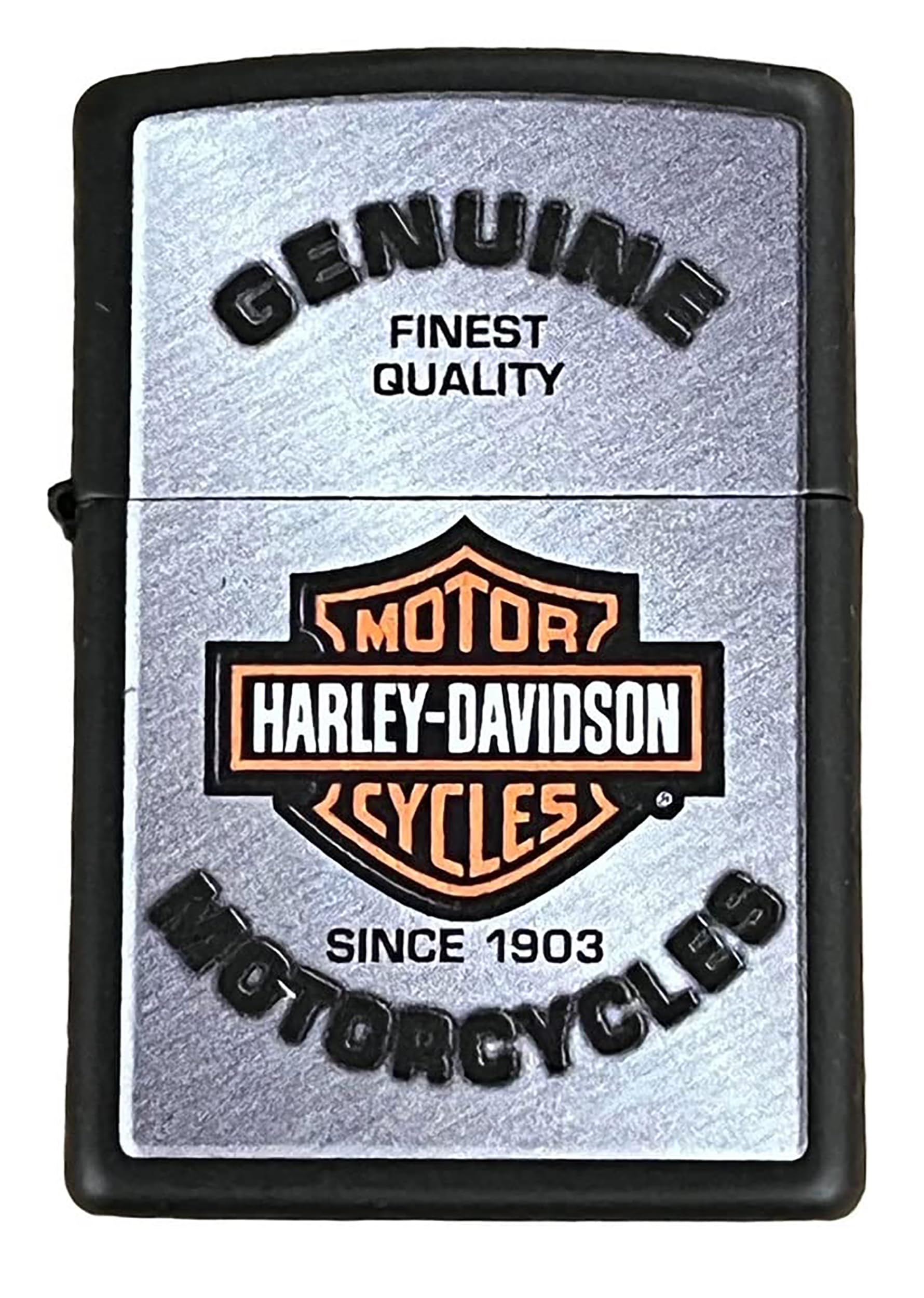 Personalized Zippo Harleey-Daviddson Windproof Oil Lighter Engraving - Christmas, Halloween & Valentines Day Gift (BK Matte)